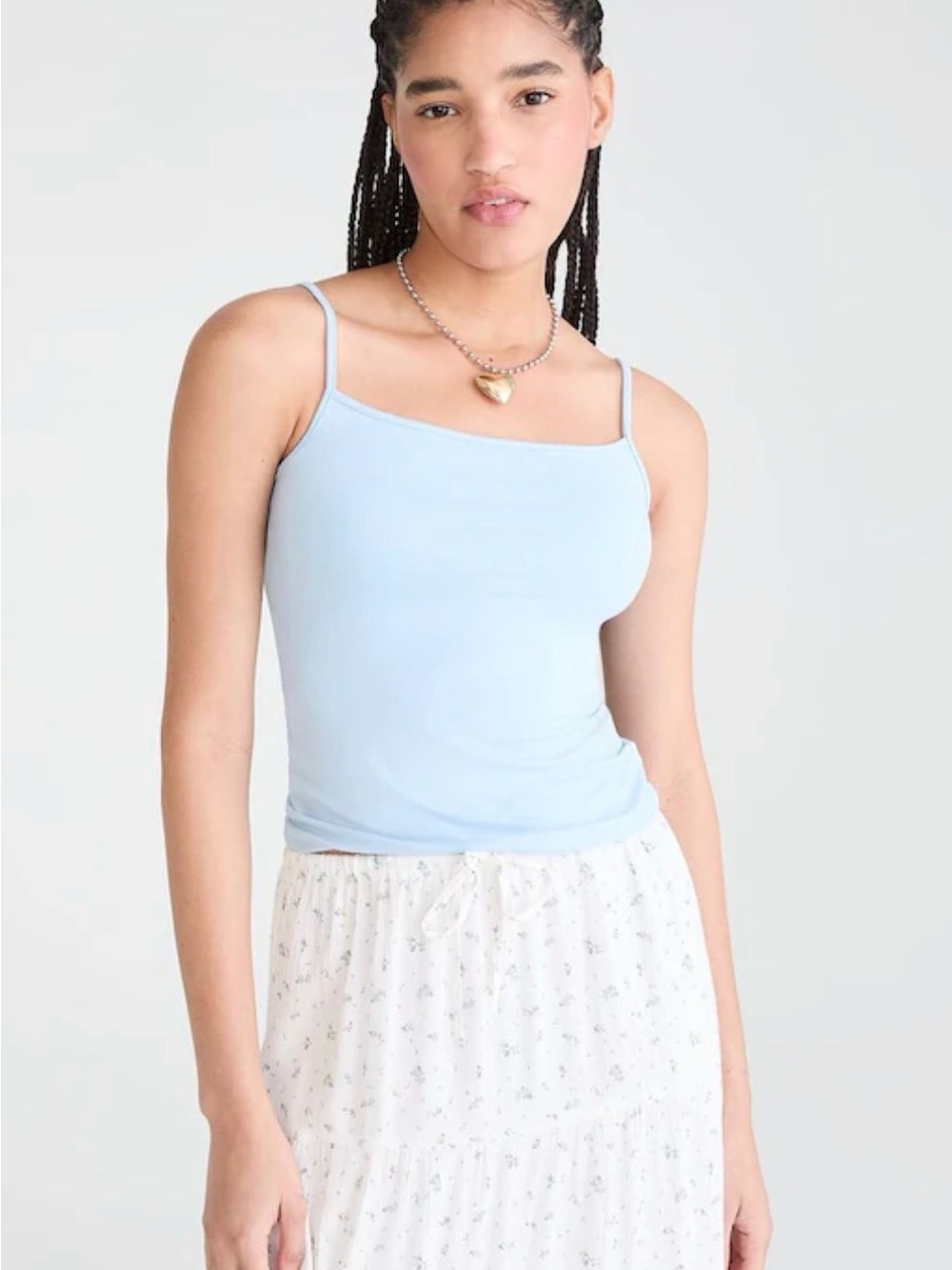 Aeropostale Light Blue Slim Strap BUTTERY SOFT CAMI XS